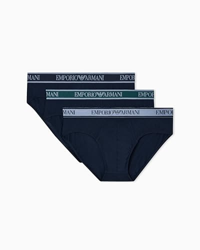 Emporio Armani Confezione da 3 Slip da Uomo (Confezione da 3), Blu, XXL