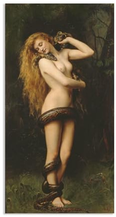 Hau3sh3a Riproduzione Quadri Famosi su Tela Lilith Stampe su Canvas Quadri Moderni Pittura Olio Soggiorno Camera da Letto140x70cm(56x28in) Senza cornice