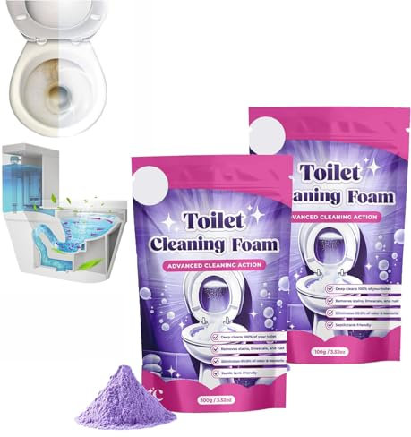 FizzClean - Limpiador de inodoro, espuma de limpieza de inodoro, limpiador de inodoro sin contacto, polvo removedor de cal, limpia profundamente tu inodoro, elimina olores (2)