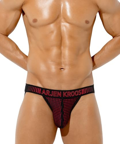 Arjen Kroos Jockstrap Uomo Sospensorio Sportivo in Rete Perizoma String Tanga Maschile Atletico Mutande Intimo Traspirante