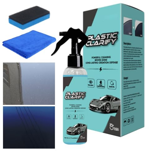 Generico Restauratore per Plastiche Auto | Revitalizzante Fregi 200ml,Spray Lucidante per Pneumatici Maniglie Esterno Interno Veicolo Detergenti