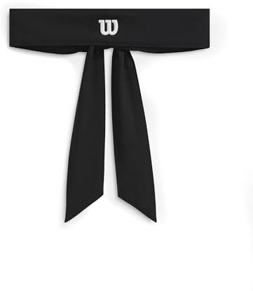 Wilson Tie Fascia, Per Prestazioni Ad Alta Energia E Controllo Del Sudore, Con Vestibilità Regolabile E Lunghezza Estesa, Colore: Nero, Taglia: Unica