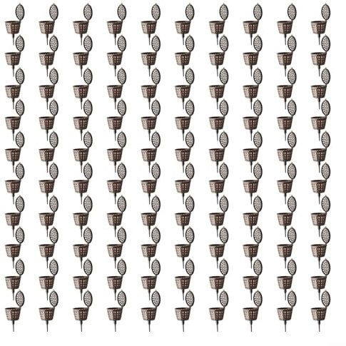 babominimer Lot de 100 boîtes d'engrais pour bonsaï - Panier à outils portable avec couvercle - Pour orchidées, fleurs - Protection - Taille L