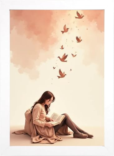 50x60cm poster frame, white 100% Solid MDF Frames,60x50 Photo Picture Frame with Plastic Acrylic Glass,19.68x23.62 Poster Frame for Wall Mounting, White Frame