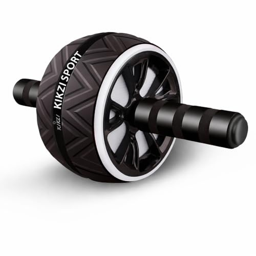KIKZI® Ab Wheel Roller with Knee Mat, Dual Wheel Design for Core Strength Training, Heavy-Duty Construction, Comfort Foam Handles