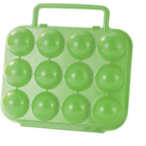 Besttoolifes Boîte de rangement portable à 12 compartiments pour le camping et le pique-nique – Porte-œufs de voyage léger avec couvercle sécurisé, récipient à œufs compact à 12 emplacements pour