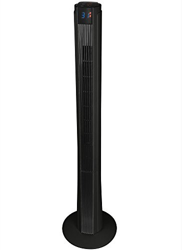 Syntrox Germany XXL Turmventilator TFT-50W-DTP Black Tower Ventilator mit Fernbedienung, Timer und Oszillation Standventilator Säulenventilator Windmaschine Lüfter Gebläse