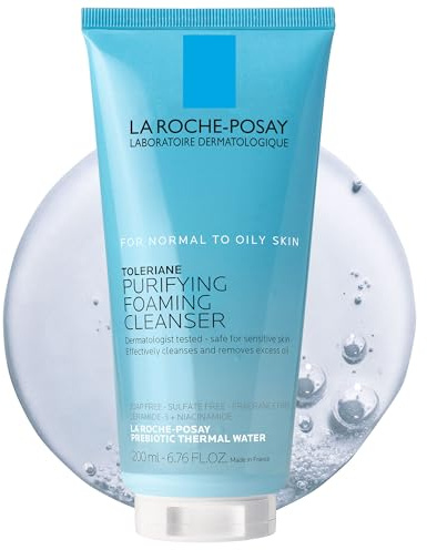 La Roche-Posay Toleriane Purifying Foaming Facial Cleanser, Oil Free Face Wash for Women & Men with Niacinamide + Ceramides, Pore Cleanser Safe For Sensitive Skin, Won’t Dry Out Skin, Soap Free, 200ml