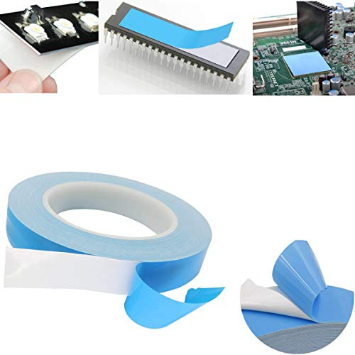 CTRICALVER Cinta Adhesiva Térmica, 1pc 25m Cinta Adhesiva Térmica de Doble Cara para Iluminación LED Televisores IC y LED con Excelente Aislamiento, Alta Conductividad Térmica