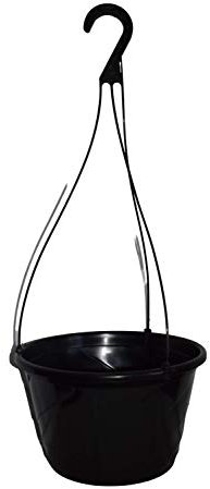 Landmark Plastics Contempo Hängekorb Blumentopf Pflanzentopf, 25,4 cm Durchmesser, Schwarz, 10 Stück