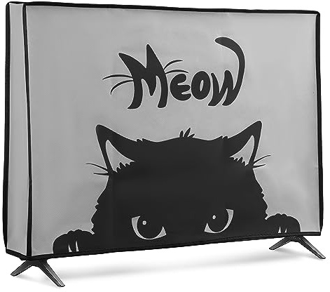 kwmobile Housse écran TV Compatible avec 49-50 TV - Protection d'écran télévision - Gris-Noir