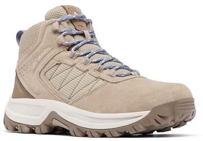 Columbia Womens Transverse Suede Waterproof Hiking Boot, Canvas Tan/New Moon, 8.5