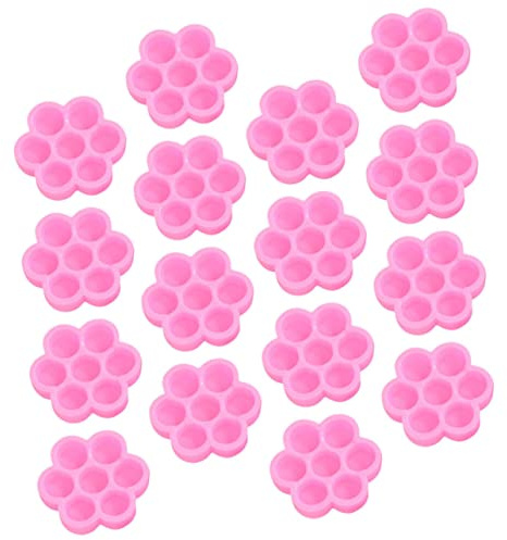 Ipetboom Wimpernverlängerungsbecher Bruchfest und Verschleißfest 300 Stück aus Pp Kunststoff in Blumenform Rosa für Wimpernverlängerungshalter im Professionellen Schönheitssalon und Home