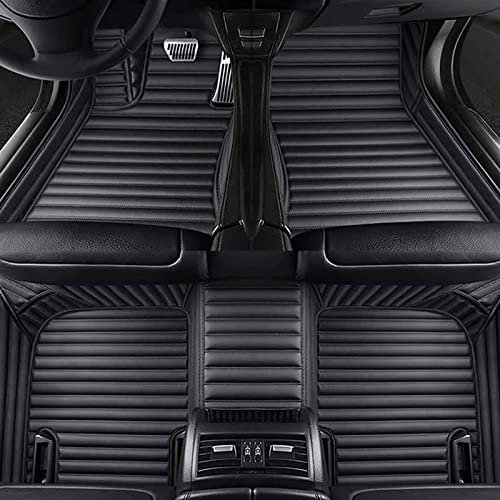 OINTJWWO Leder Auto Fußmatten Für Toyota Yaris Cross 2020 2021 2022 2023, Nach Maß Vollständige Abdeckung Teppich Wasserdicht rutschfeste Allwetter Fussmatten Automatten ZubehöR,A/Black