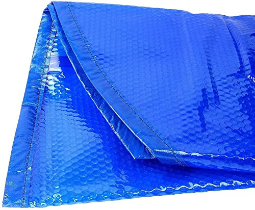 Solarabdeckplane Schwimmbadabdeckung Blaue Poolabdeckungen Mit Luftpolsterfolie For Aufblasbare Pools/Rahmenpools/Aufstellpools, Schwimmende Wärmedecke Mit Solarheizfolie, Staubdichte Abdeckung(3m x 5