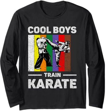 Coole Train Karate Vintage-Taekwondo-Karate für Jungen Langarmshirt