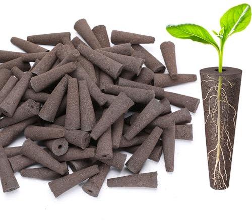 GOTVUGE 50pcs Grow Sponges for Hydroponics, Hydroponics Growing System Pods, General Hydroponics Rapid Rooter, Starter Plug for Seeds or Cuttings (50pcs)