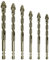 Punte Trapano Metallo Set Punte Trapano 4mm, 5mm, 6mm, 8mm, 10mm, 12mm Punte con Codolo Esagonale per Piastrelle Ceramica Vetro Calcestruzzo Mattoni Acciaio Legno 6 pezzi