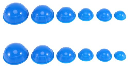 Qusedwey 12 Piezas de Ventosas Azules de Cuidado de Ventosas de Silicona Ventosa de Masaje