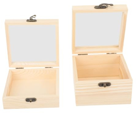 Ipetboom Lot De 2 Boîtes En Couvercle En Verre Boîte Présent De Rangement Et Polyvalentes Pour Bonbons Et Petits Objets Décoration De Fête