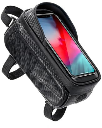 DAHJSD Fahrrad Rahmentasche für Giant Revolt 0 2024 – wasserdichte Fahrradtasche mit Handyhalterung, TPU Touchscreen Handytasche, Fahrradzubehör für Rennrad & MTB