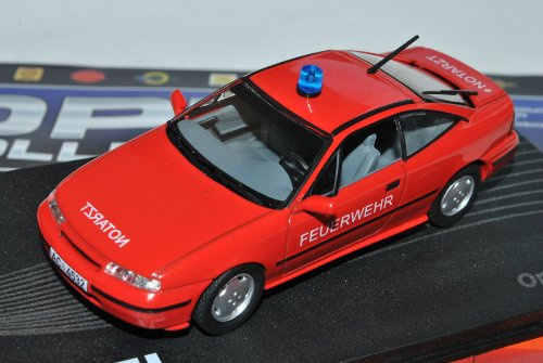 Ixo Opel Calibra Feuerwehr Notarzt Coupe Rot 1990-1997 Inkl Zeitschrift Nr 87 1/43 Modell Auto