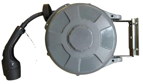 KONGMM Enrollacables, Carrete de Cable retráctil con Enchufe Tipo 2, Cable de 5 m for estación de Carga de vehículos eléctricos (VE) for Uso en Exteriores.