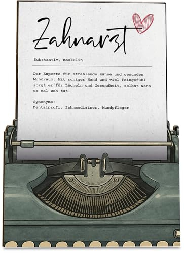 Zahnarzt Geschenke Karte Definition Zahnarzt Holzkarte - Geburtstagskarte mit Umschlag - originelle Karte für Zahnarzt, kleines Präsent für Team und Freunde, Grußkarte Kollegen, Grußkarte fürs