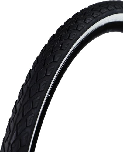 FISCHER Fahrradreifen Trekking, pannensicher mit Reflexstreifen, schwarz, 28 x 1,50 Zoll (40-622)