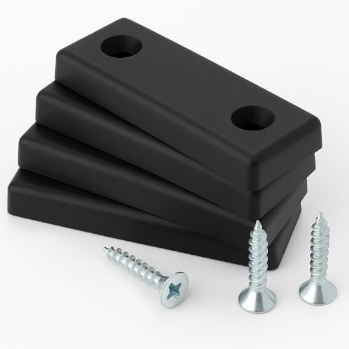 NIMA PARTS Möbelgleiter Kunststoff – 20er Set – Bodengleiter & Stuhlgleiter | Schwarz, Maße: 50x14x5 mm