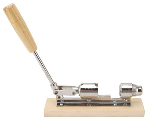 ZAWELIYO Schiaccianoci Meccanico da Tavolo, Apri Noci in Acciaio Inossidabile con Base in Legno di Faggio, Design a Leva per Mandorle Nocciole Noci del Brasile