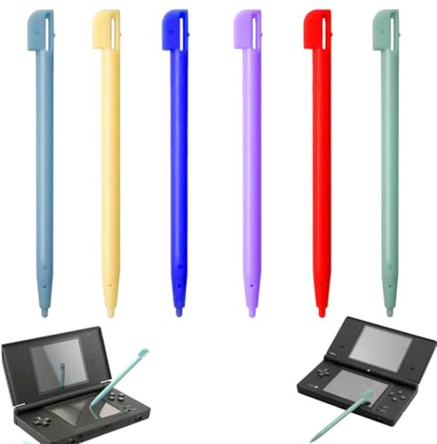 Quesuc 6 Pièces Stylo Pour Ndsl Nintendo Ds Lite Stylo Pour Écrans Résistifs Et Système De Navigation Automobile En Plastique Multicolore 8.8 Cm De Lon