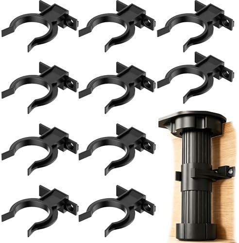 hankousi Küchen-Sockelleisten-Klemmen, 10 Stück Schwarz Schrankbefestigungen mit 30 Passenden Schrauben, Haltbare Sockelleisten-Halterungen für 32-36 mm Küchenfüße