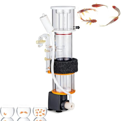 Skimmer interno de proteínas para acuarios de agua salada, entrada de aire de hasta 140 l/h, adecuado para peceras de 30 a 50 litros y acuarios marinos