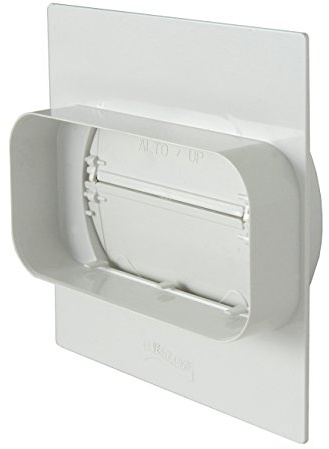 La Ventilazione PMV157B Placca per Passaggi a Muro da Tubo Rettangolare a Tondo con Valvola di Non Ritorno, 150x70 mm - 125 mm