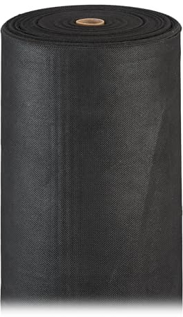 Relaxdays Unkrautvlies, 150 g/m², Pflanzenschutz, wasserdurchlässig, UV-beständig, Starkes Gartenvlies, 50 m, schwarz | wasserdurchlässig, UV-beständig, starkes Gartenvlies, 150 m