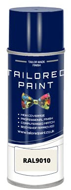 RAL9010 Pure White Gloss Enamel Aerosol Paint Can Paint RAL Colour Code For Wood, Metal, Plastic, PVC, UPVC, Fascia Boards - Indoor & Outdoor