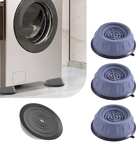 Pieds de protection pour machine à laver universels avec caoutchouc, amortisseurs pour machines à laver et sécheuses, support anti-vibration universel, 4 pièces