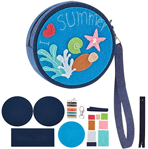 WEBEEDY Kinder Filz Bastelsets Filz Tüten für Kinder DIY Nähen Geldbörse DIY Handwerk Filztasche Nähen Sie Ihre Eigenen Geldbörsen Mit Allem Zubehör DIY-Nähset Kunst- Und Bastelprojekte Für Anfänger