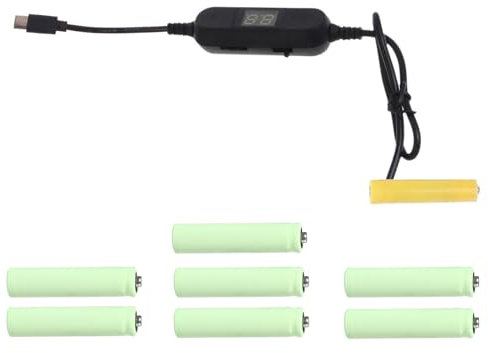 Haveratio TINGB Typ C 5V3A bis 1,5V-12V LR3 AAA Dummy-Batterie-Stromkabel für Radios, Licht, Spielzeugtastatur, ersetzt AAA-Batterien
