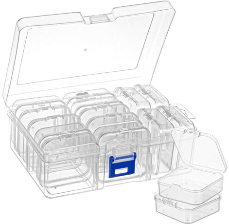 MumdoYAL 15 teiliges aufbewahrungsbox klein，Sortierbox，Kleinteile Organizer，kleine box，geeignet zur Aufbewahrung von Bastelmaterial, Nähwerkzeugen, Schmuck und Zubehör.