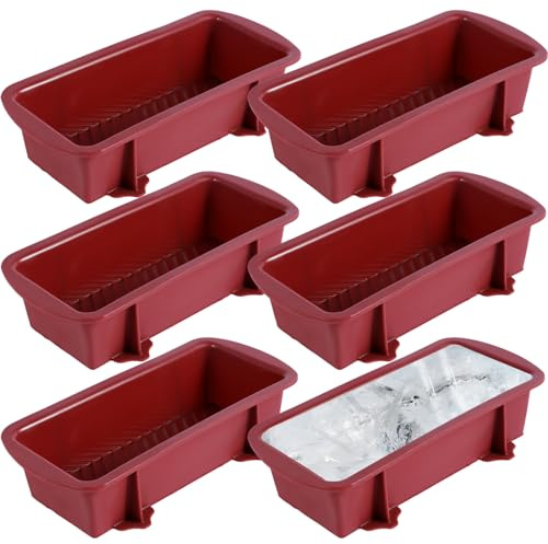 HAIJED 6 PCS Extra Large Ice Block Molds, Big Ice Cube Maker, Reusable Silicone Ice Moulds Tray, Ice Bath Chiller Ice Cube Mold for Cold Plunge or Coolers