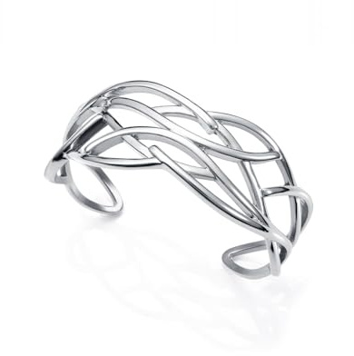 Viceroy Fashion Pulsera Mujer 14153P01000 – Ondas, Acero, Chic, 6cm