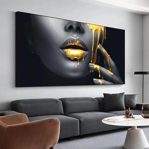 NXMYDBD Schönes Wandkunst-Poster mit Frauenlippen, Pop-Wandbild, moderne Wohnzimmerdekoration, Leinwandmalerei, Bilder, Drucke, Kunstwerk, 70 x 140 cm (28 x 55 Zoll), ungerahmt