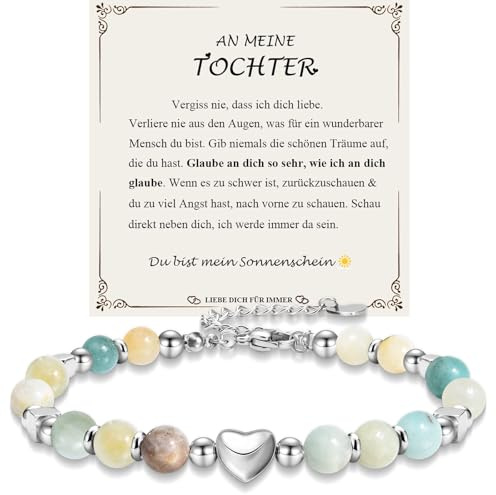 JEWTOP Geschenke für Tochter Schwester Beste Freundin, Armband Geschenke für Frauen Mädchen zum Geburtstag Weihnachten Abschluss