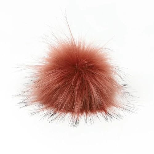 ROCILA 1 Stück 15 cm Kunstfuchspelz, Flauschiger Pompom-Ball, Farbenmix für Hüte, Charms, Accessoires, Knopf, Kindermützen, abnehmbare Strickmütze für Frauen