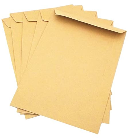 DIYEAH 100stücke Kraftpapier-umschläge Blanko Klassisch Einfarbig Für Büro Schule Geschäftsbriefe Aufbewahrungsumschläge Hellbraun Umschlag Kraftpapier