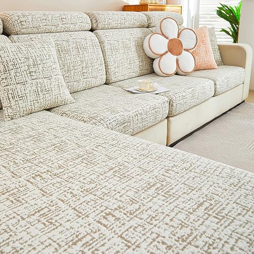 JinZao Funda Asiento Sofa Ajustable,Tela De Algodón Espacial,Fondo Elástico, Funda Cojin Sofa Elastica 3 Plazas,Antideslizante Y Lavable(A,Two Seat)