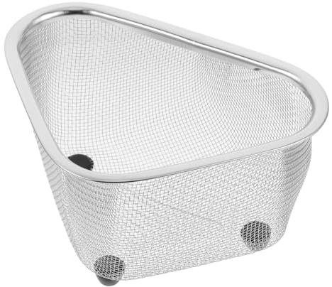 LOEFLIFA Séchoir à Vaisselle Filet Pour Évier Panier Angle Ventilation Et Drainage Adapté Au Lavage Des Légumes Et Fruits Gain De Place Cuisine