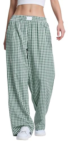 Rapbin Pigiama da Donna Morbido Stile Casual Pantaloni da Salotto Estivi 2025 Pantaloni da Notte da Signora con Tasche in Cotone, M